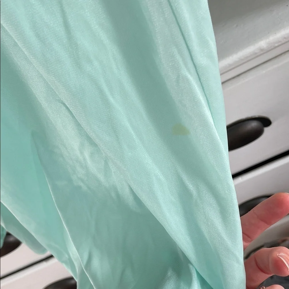 Lace Trim Chemise Nightgown in Light Blue‎ aqua